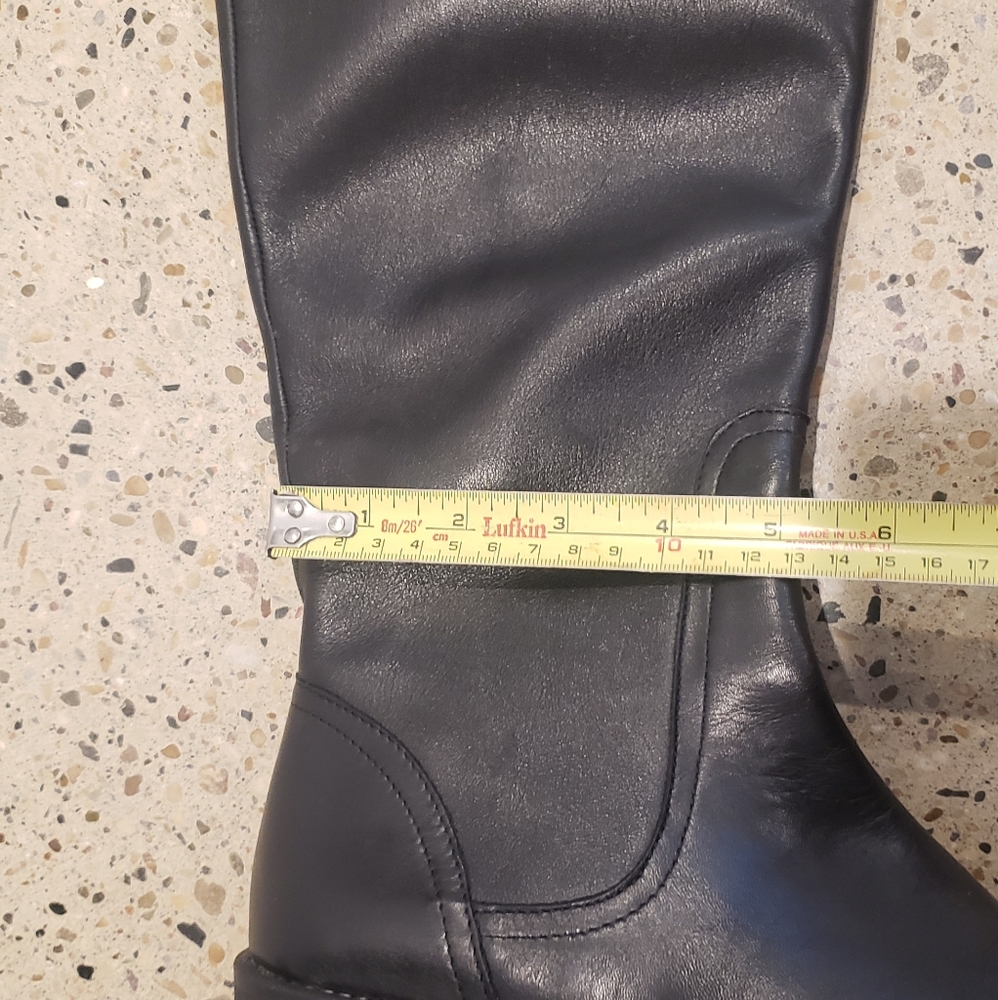 ZARA Leather 2 Buckle Over The Knee Lug Sole Tall Boots - Picture 13 of 13